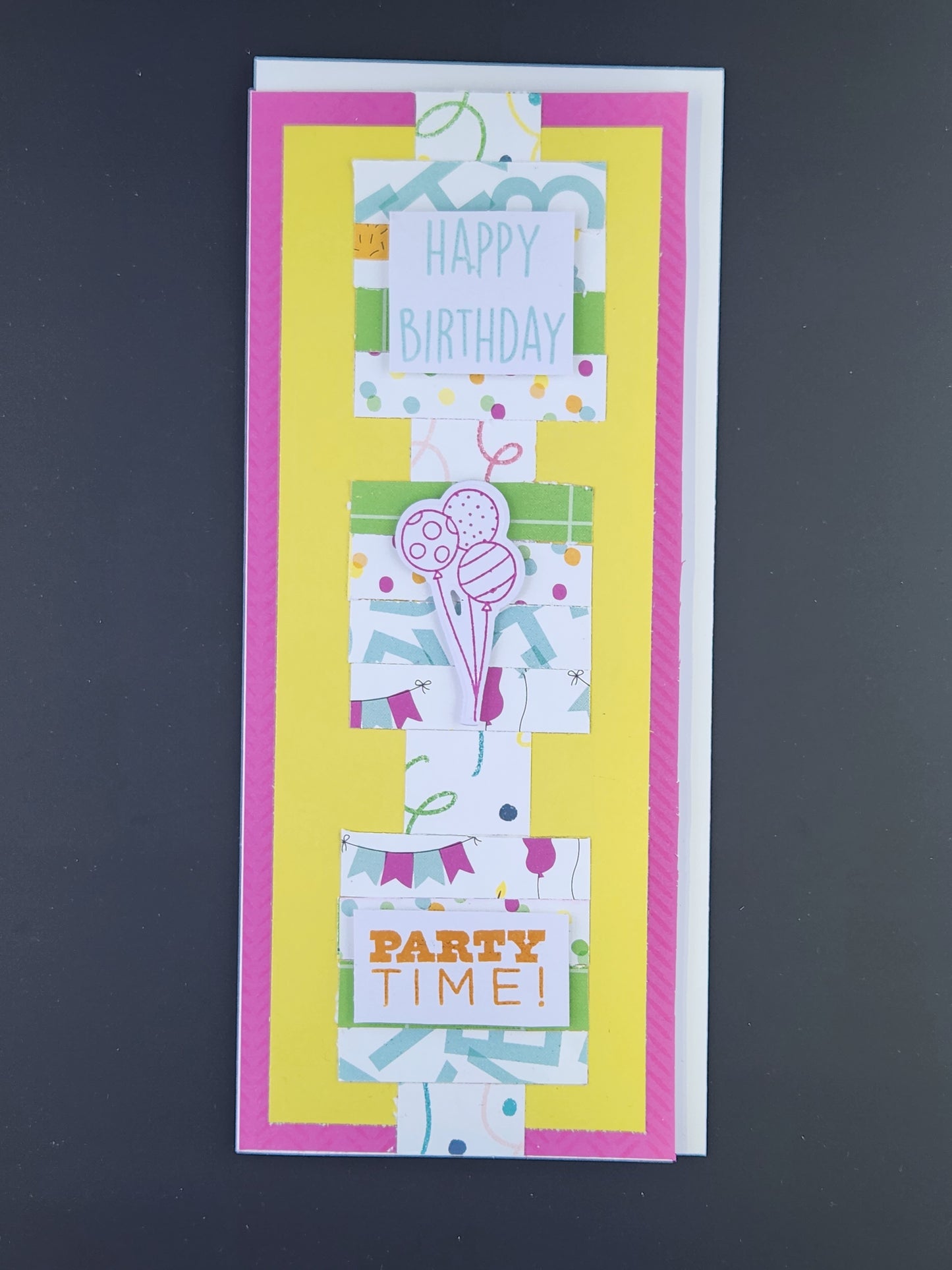 Party Time Slimline Birthday Card