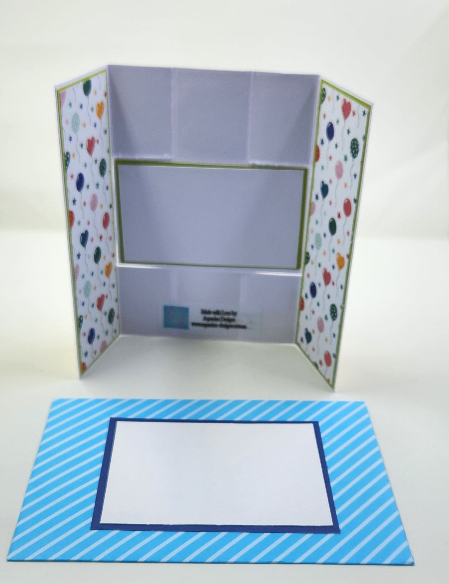 Handmade Triple Panel Fun Fold Birthday Card
