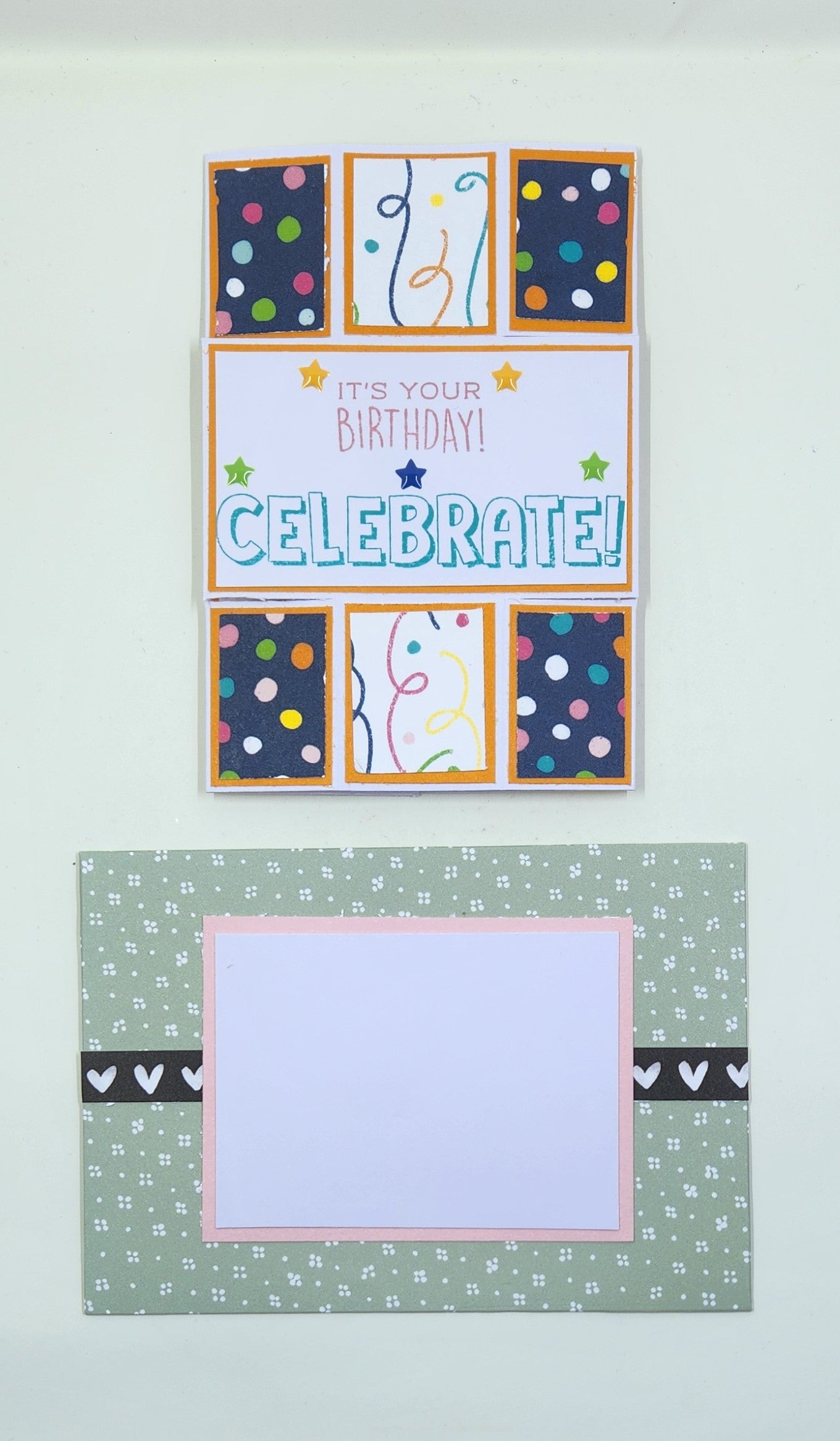 Handmade Triple Panel Fun Fold Birthday Card