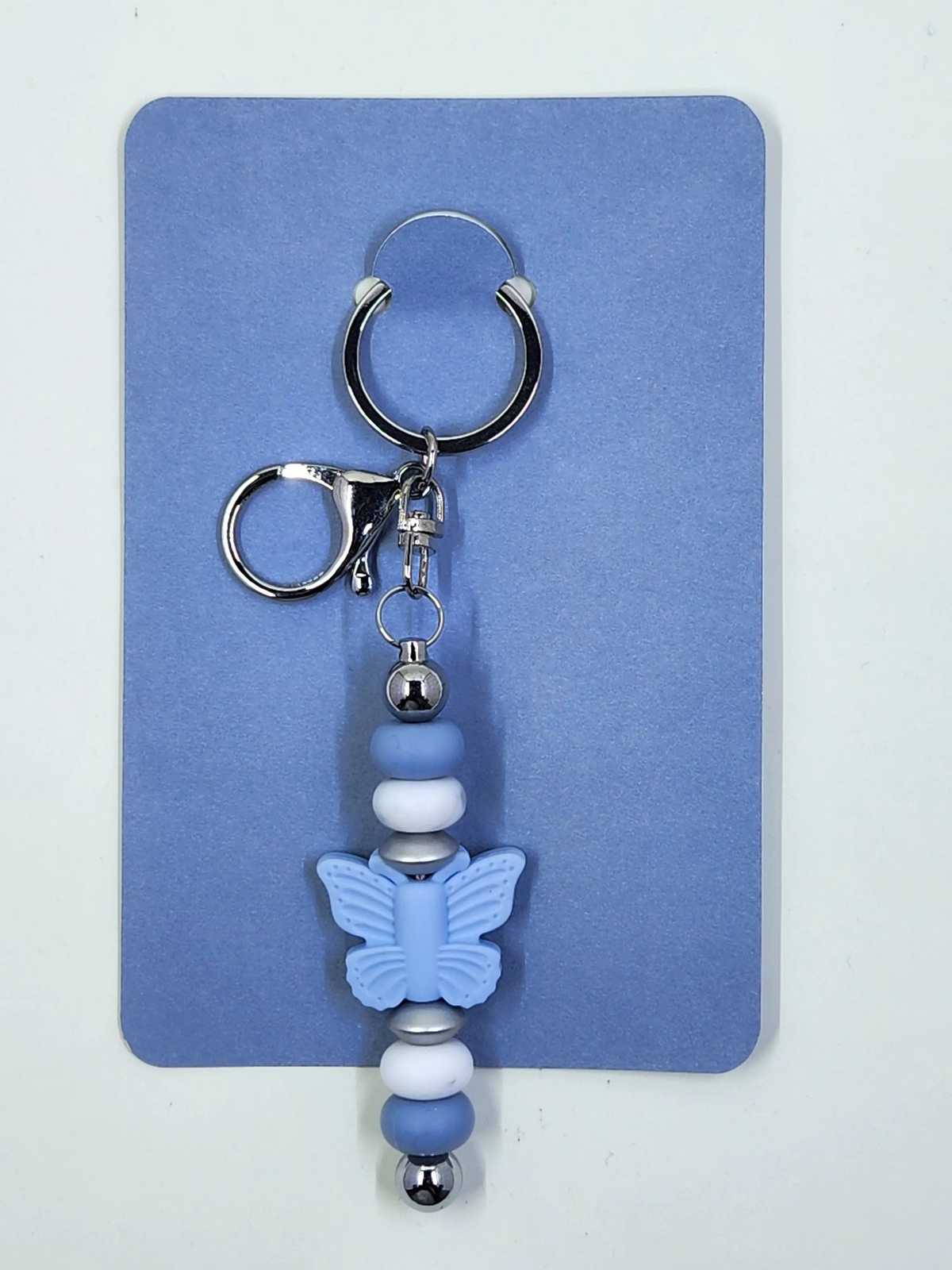 Beaded Butterfly Keyring Aquarian Designs