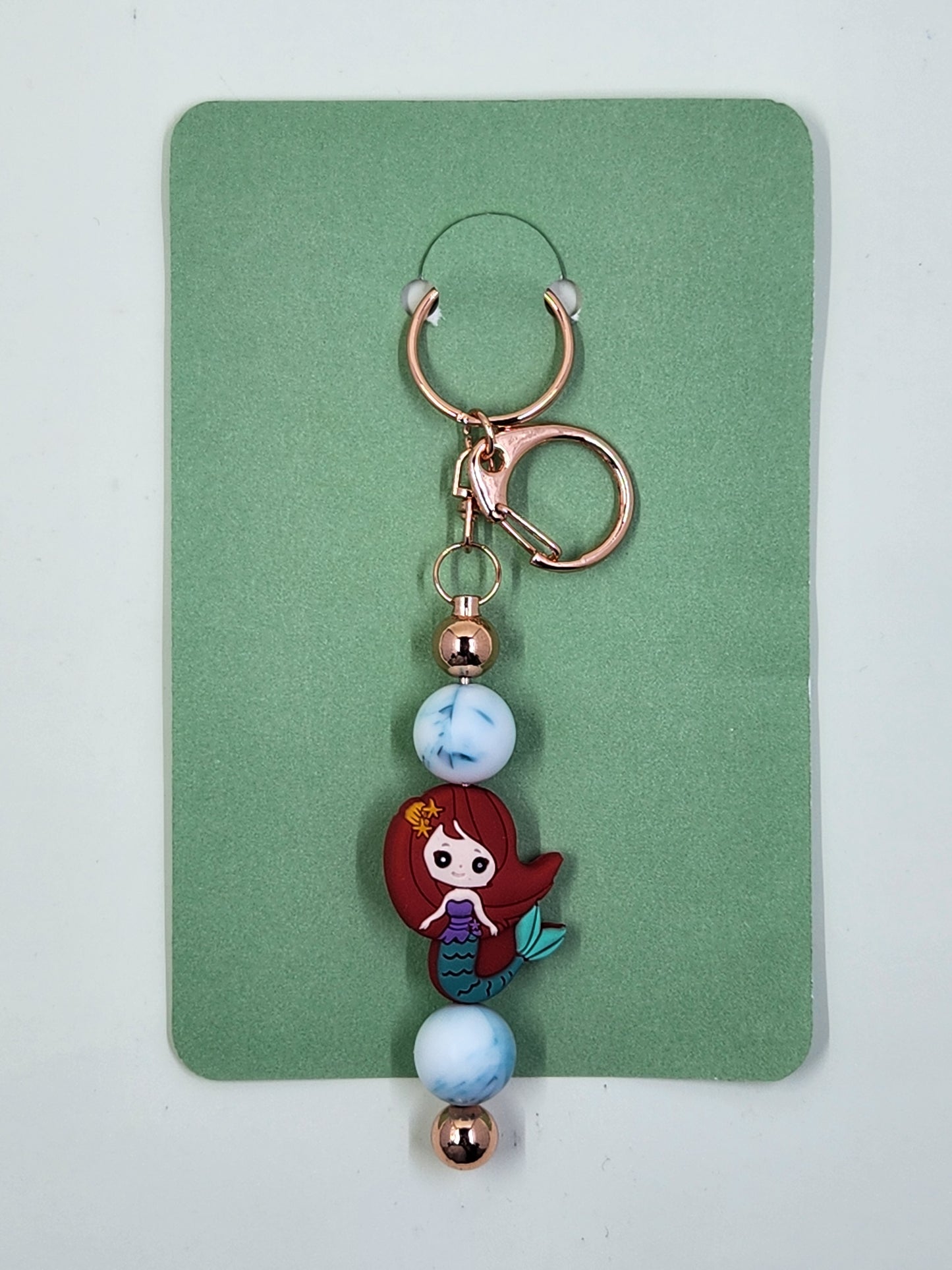Beaded Mermaid Keyring