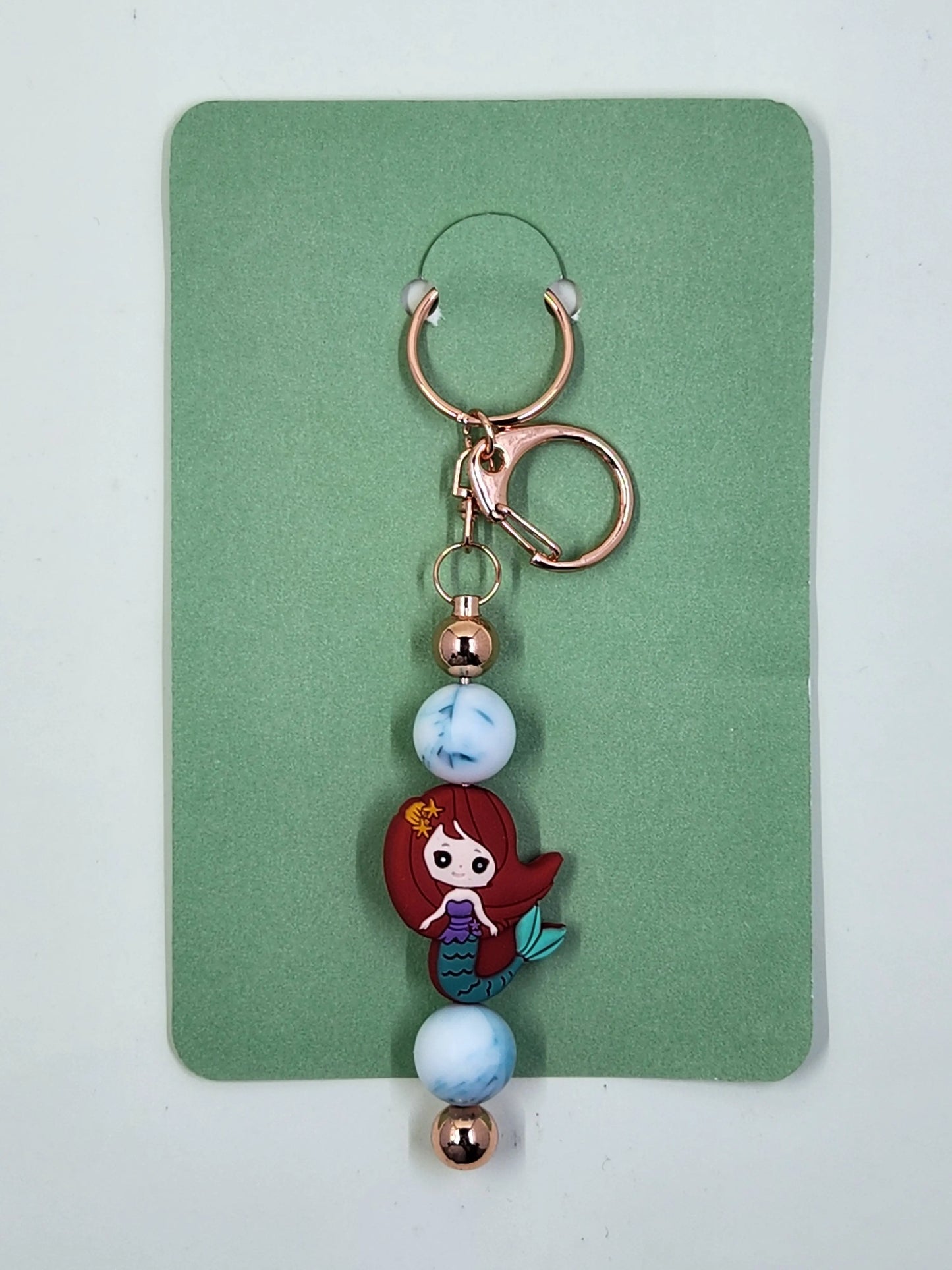 Beaded Mermaid Keyring Aquarian Designs