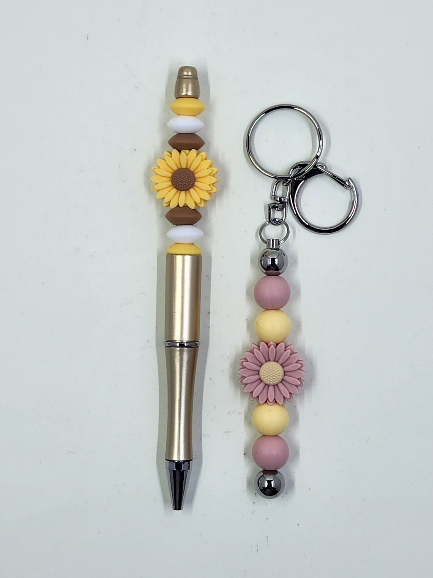 Beaded Pen and Keyring Set