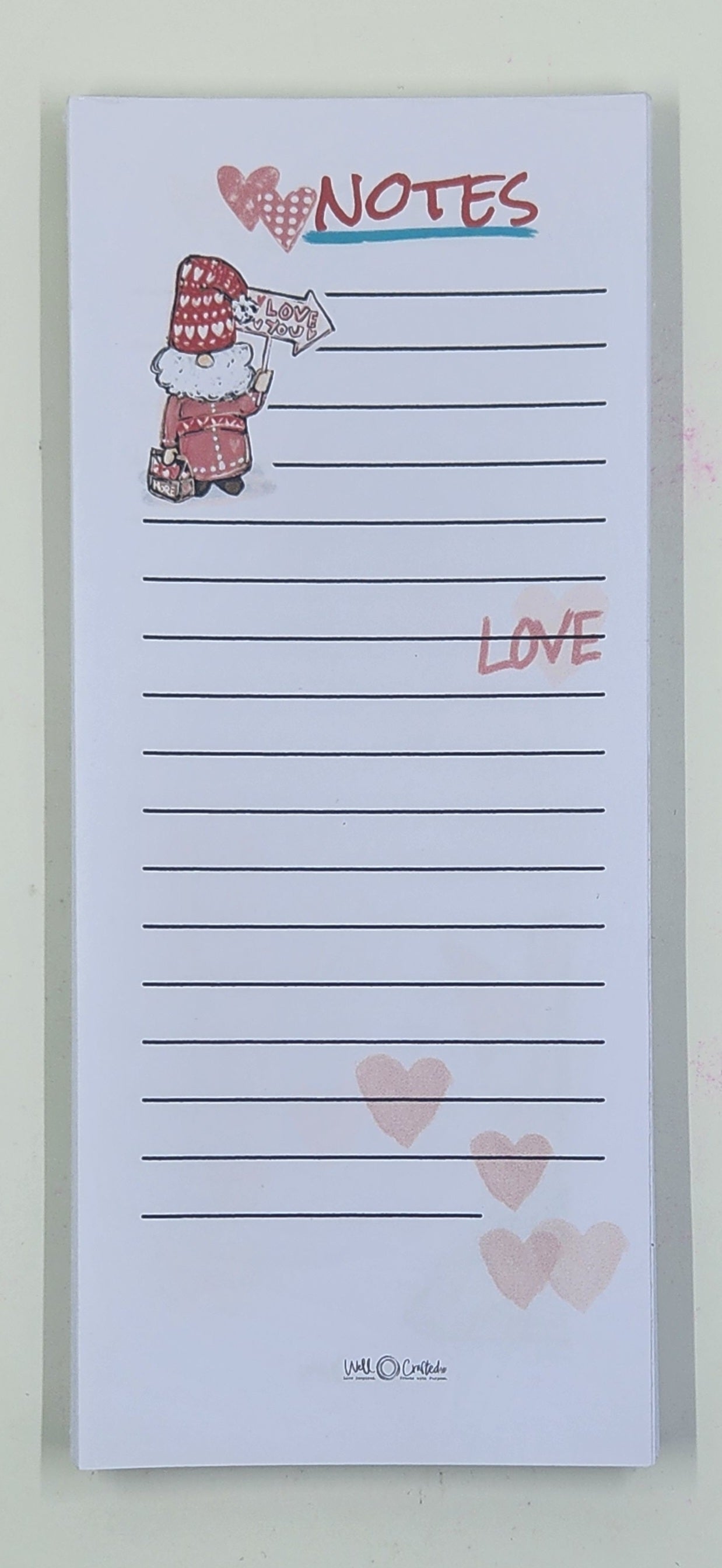 Slim handmade gnome notepad