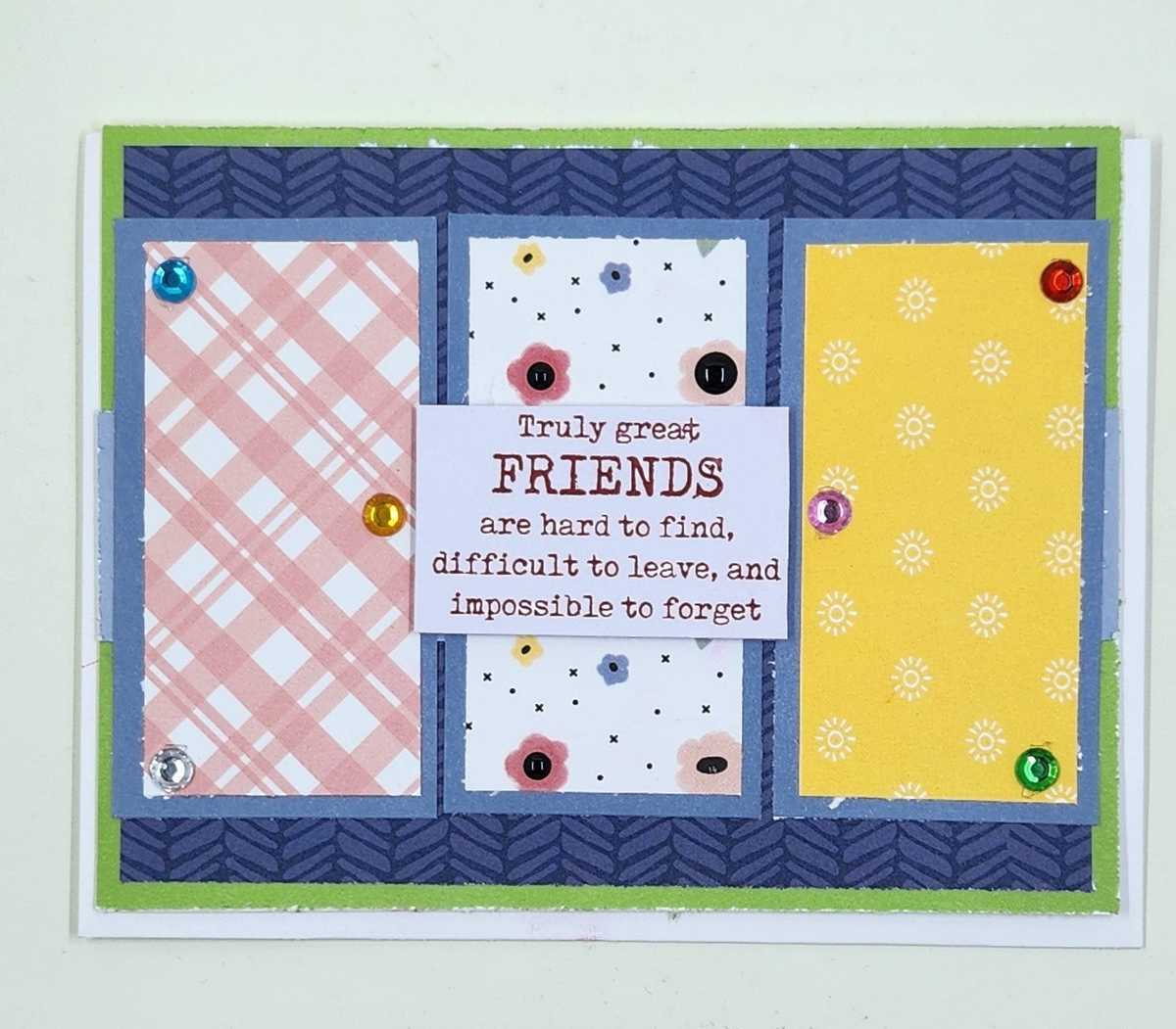 Handmade Card - Truly Great Friends Aquarian Designs