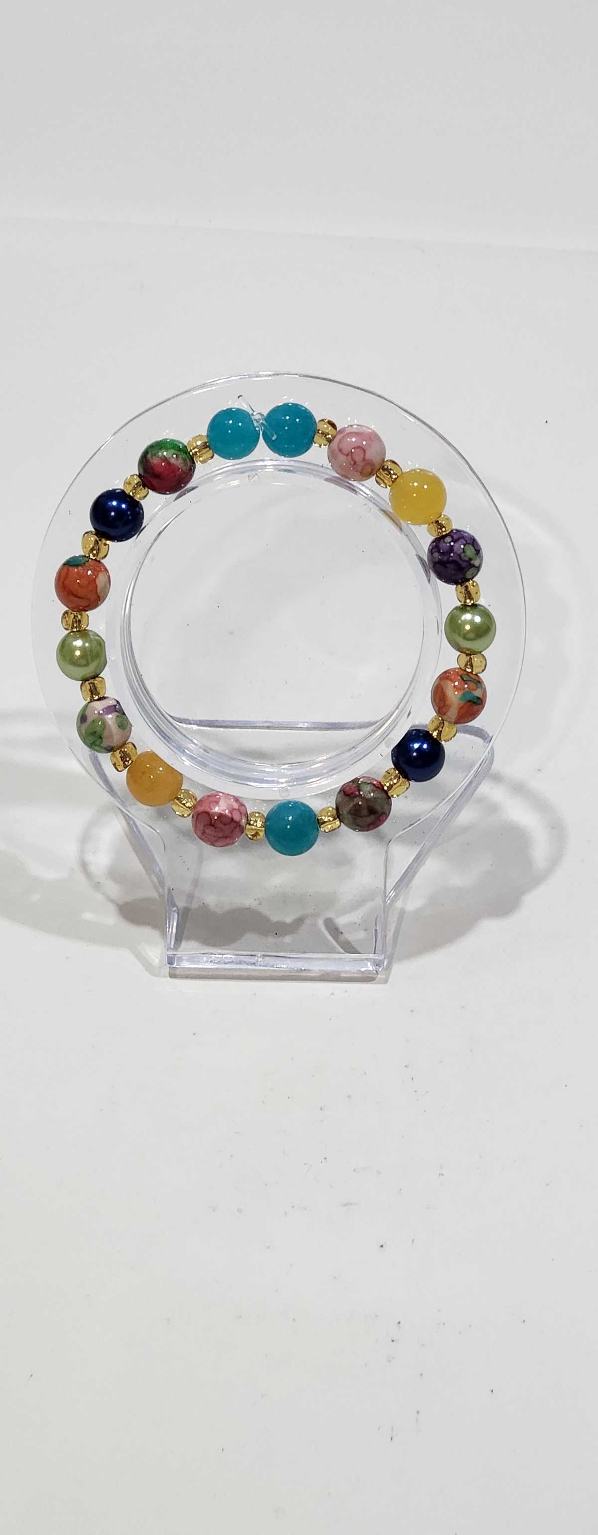 Handmade Colourful Beaded Bracelet Aquarian Designs