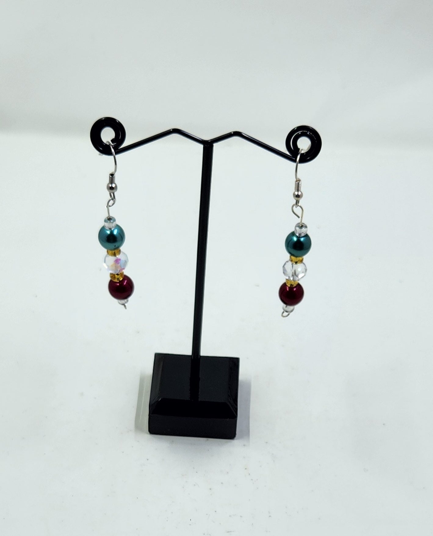 Gold and Clear Crystal Earrings