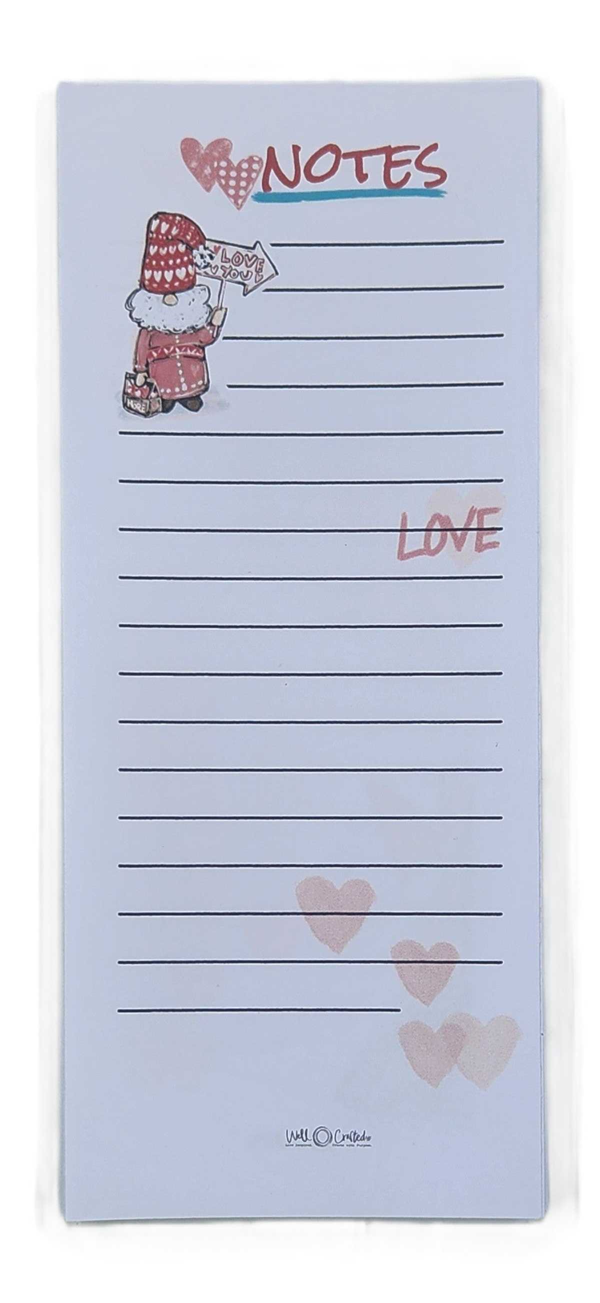 Handmade Gnome Love Slim Notepad Aquarian Designs