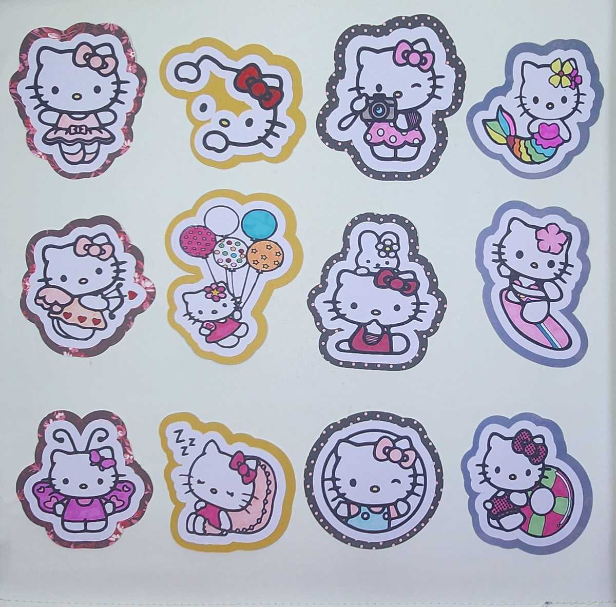 Hello Kitty Stickers - 12 pack Aquarian Designs
