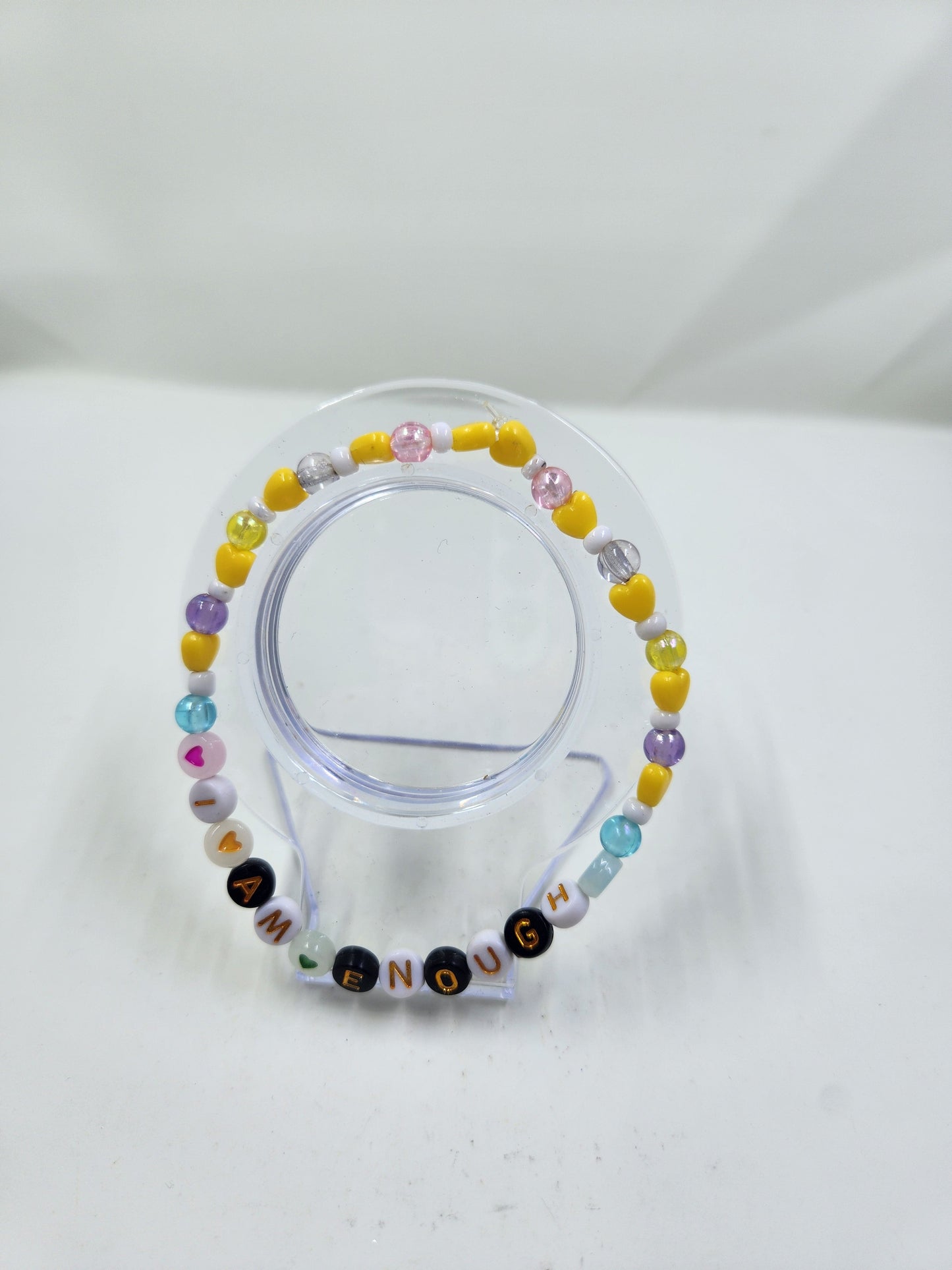 Handmade I Am Enough Beaded Bracelet Aquarian Designs
