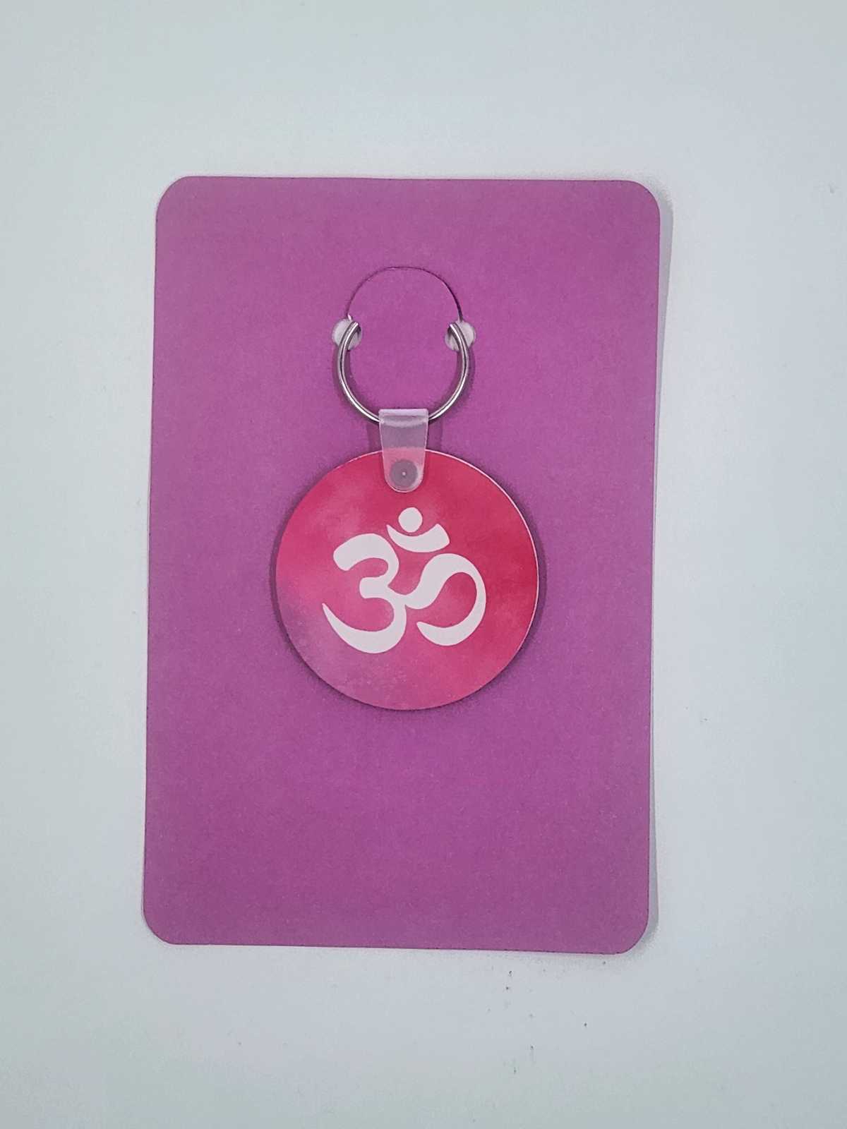 Handmade Om Symbol Keyring Aquarian Designs