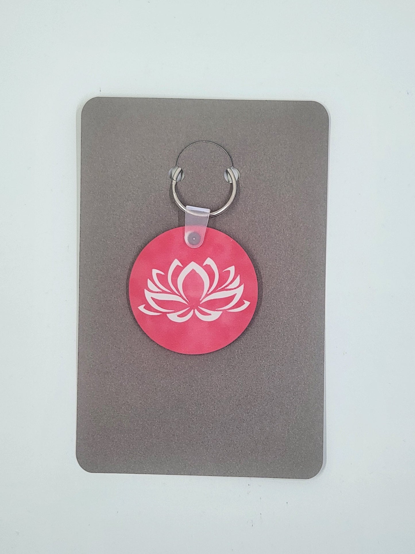 Handmade Pink Lotus Keyring Aquarian Designs