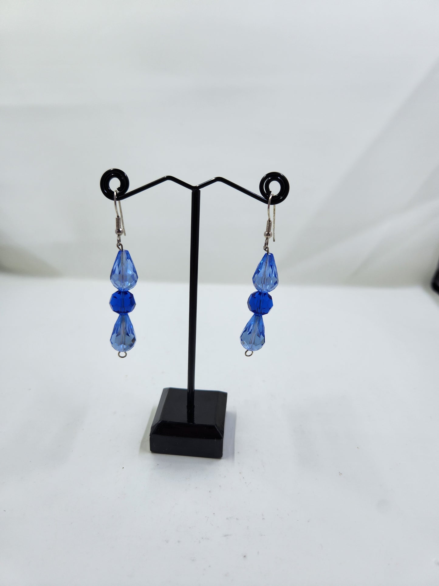 Handmade Sapphire Crystal Dangle Earrings