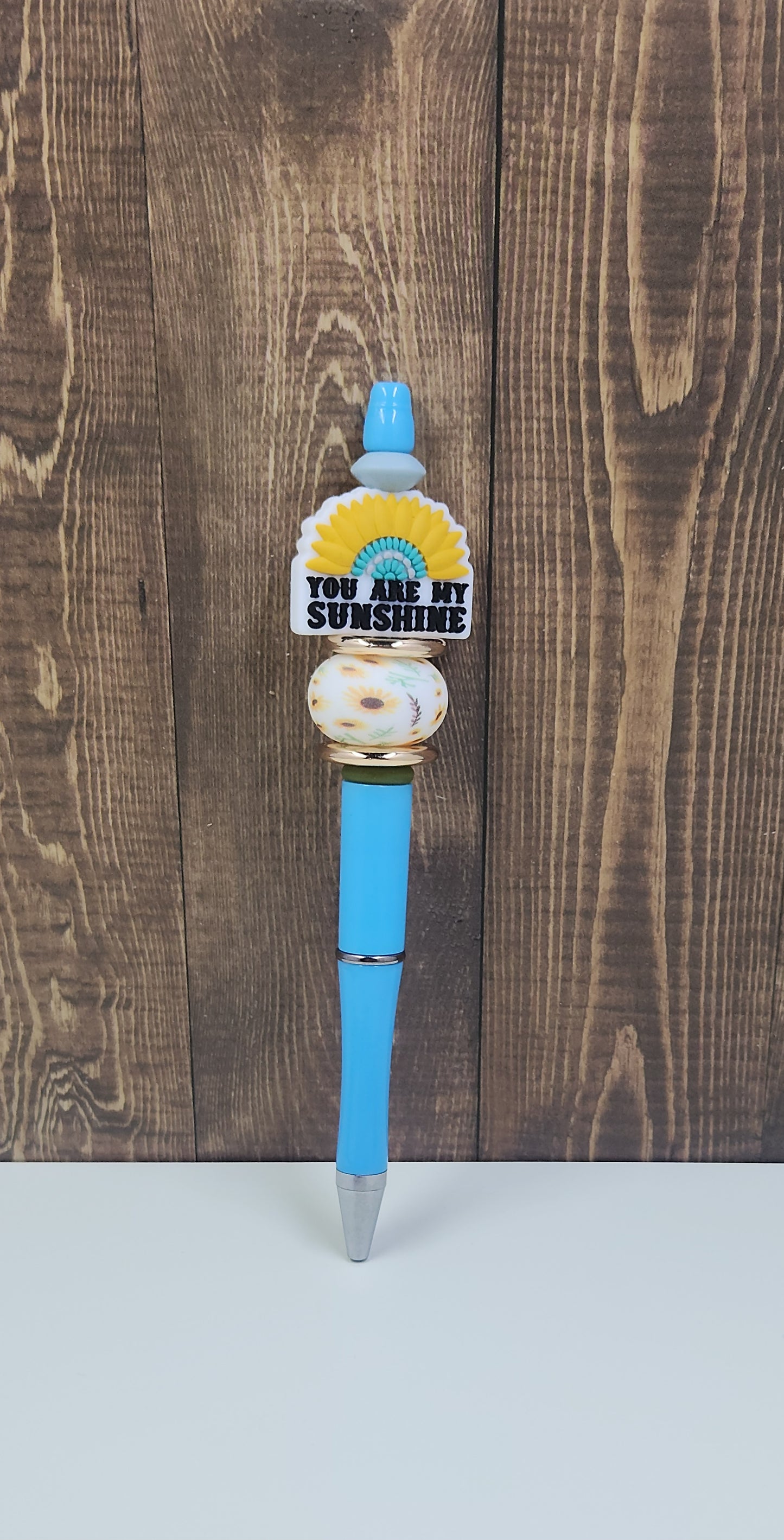 Handmade Sunflower Beaded Pen