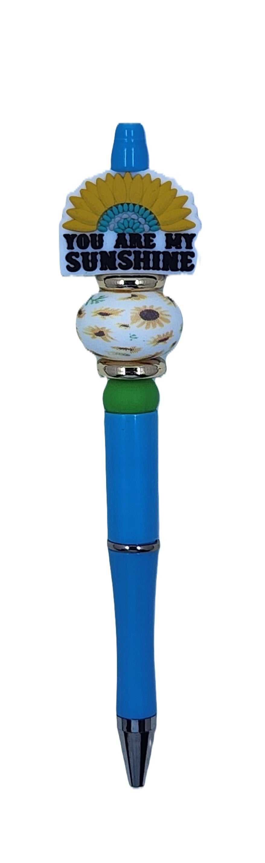 Handmade You Are My Sunshine Beaded Refillable Pen Aquarian Designs