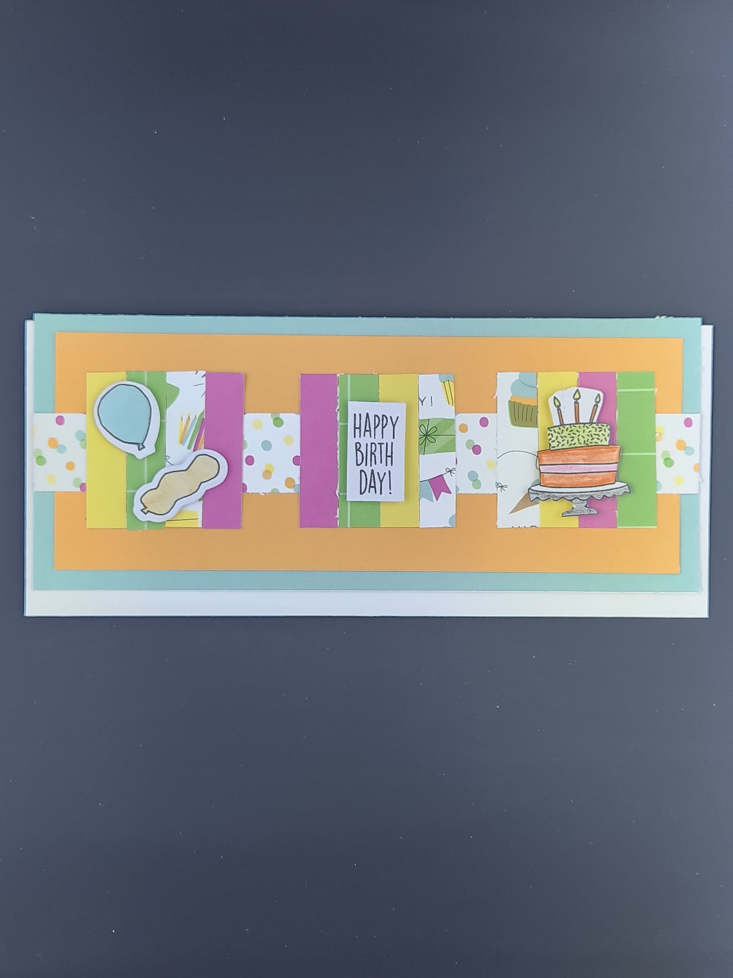 Horizontal Slimline Birthday Card Aquarian Designs