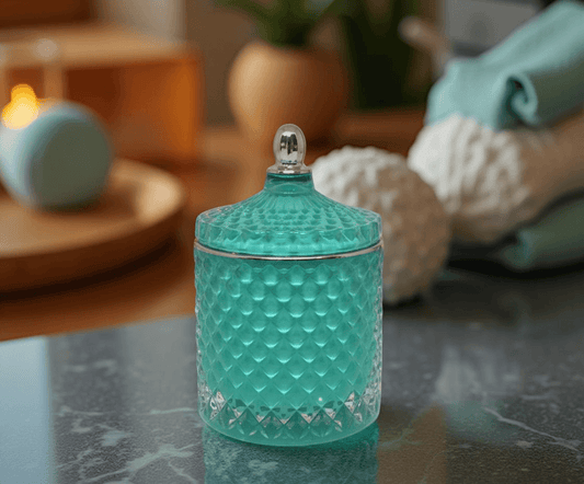 Small Geo Cut Hand-Poured Candle Aquarian Designs