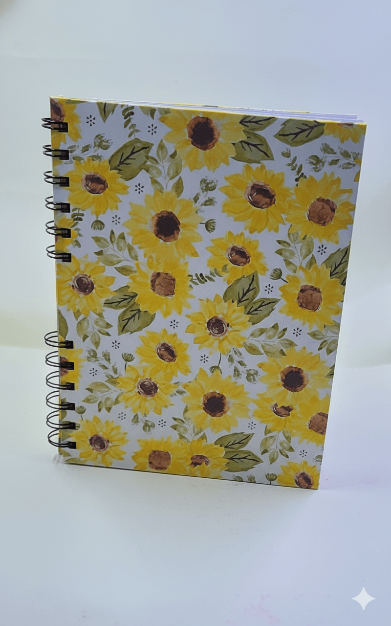 Handmade Sunflower Notebook Aquarian Designs
