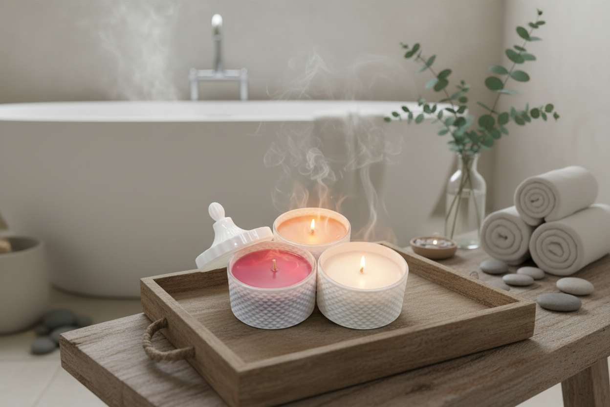 Handmade Geo Stackable Candle Jars - Limited Edition Aquarian Designs