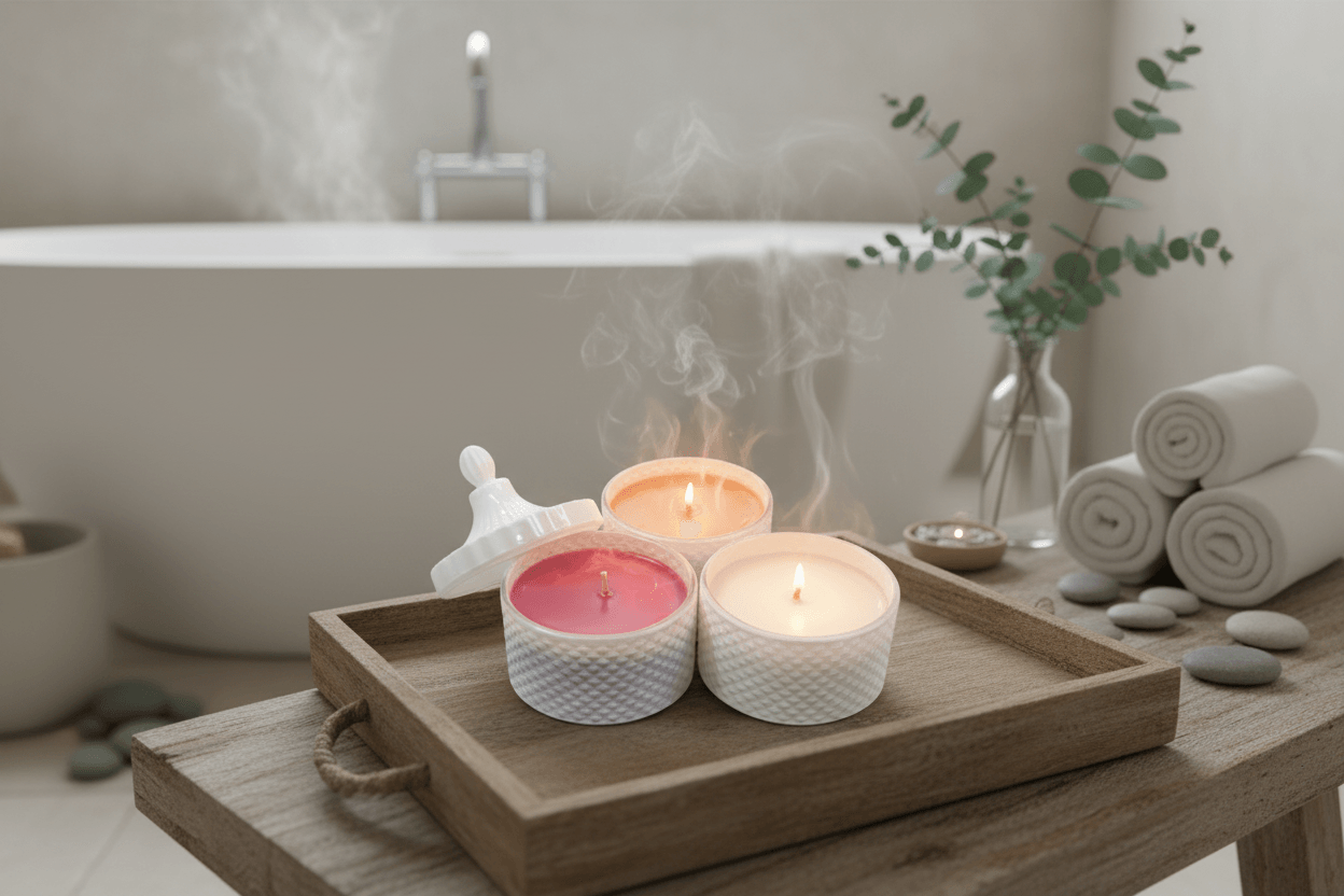 Handmade Geo Stackable Candle Jars - Limited Edition Aquarian Designs