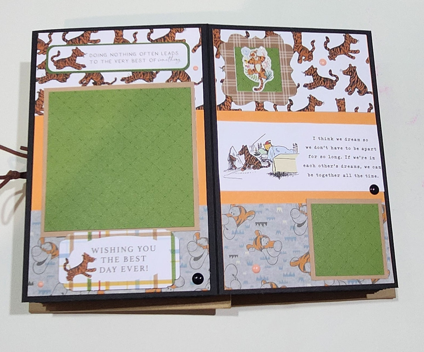 Winnie the Pooh themed Photo Book Tigger page