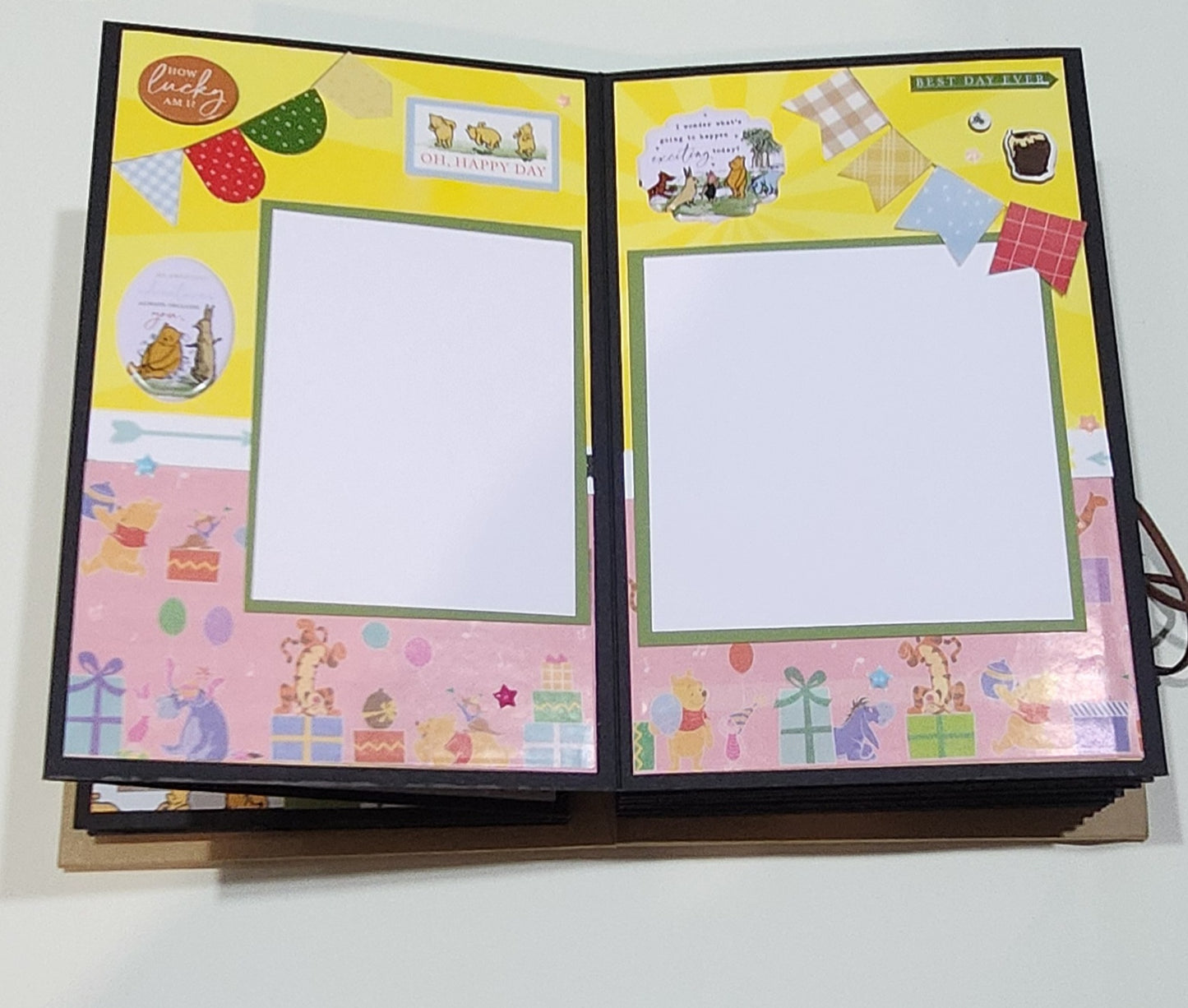 Winnie the Pooh celebrate photo book page