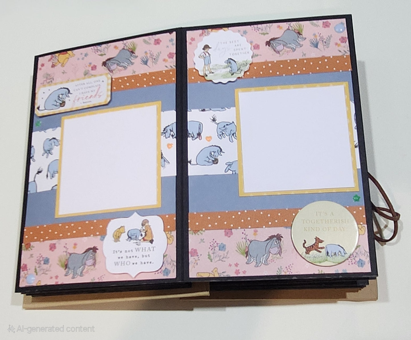 Winnie the Pooh Photo Book - Eeyore themed page