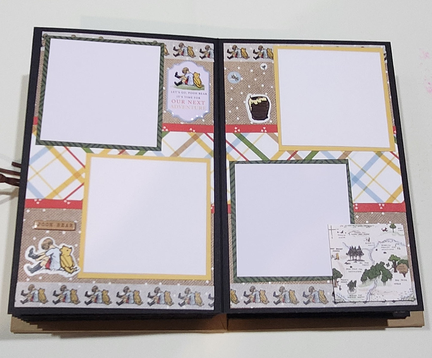 Winnie the Pooh and Christopher Robin decorative photo book page