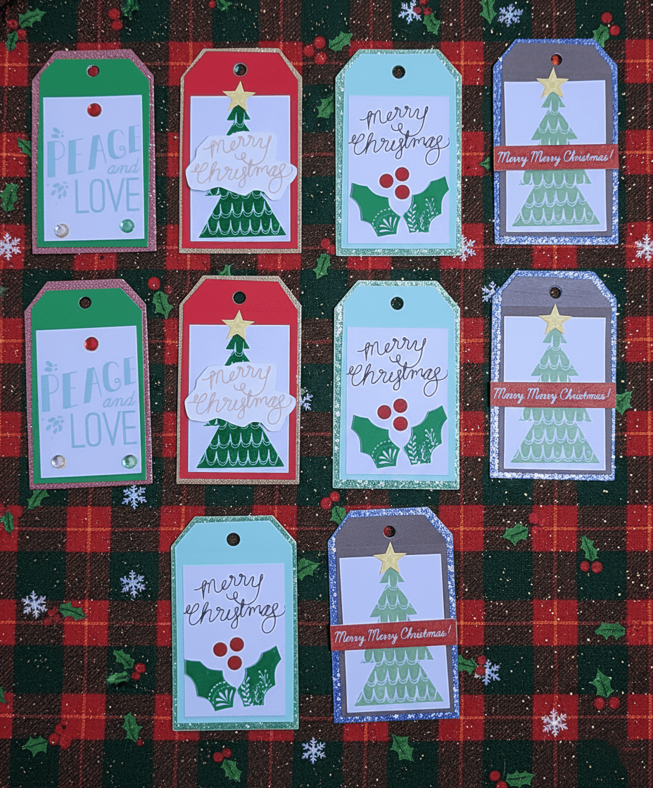 10 Pack Handmade Christmas Gift Tags Aquarian Designs