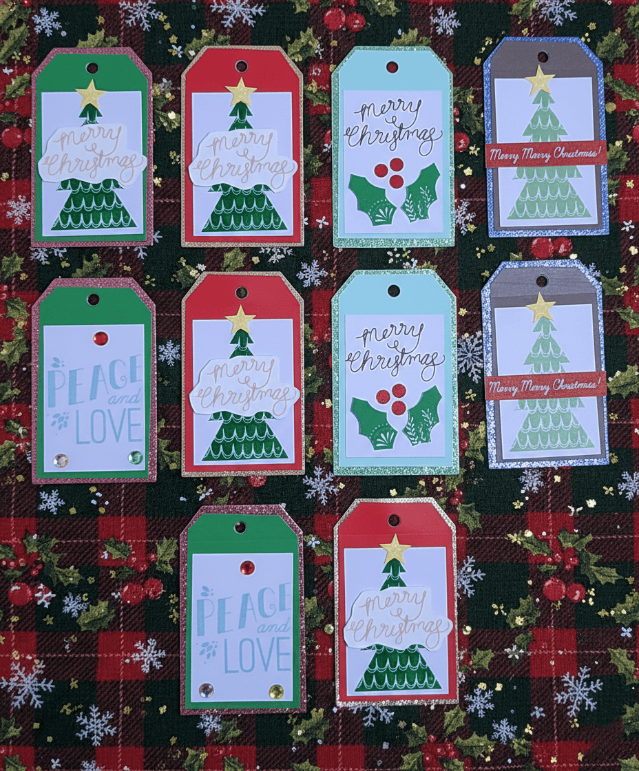 10 Pack Handmade Christmas Gift Tags Aquarian Designs