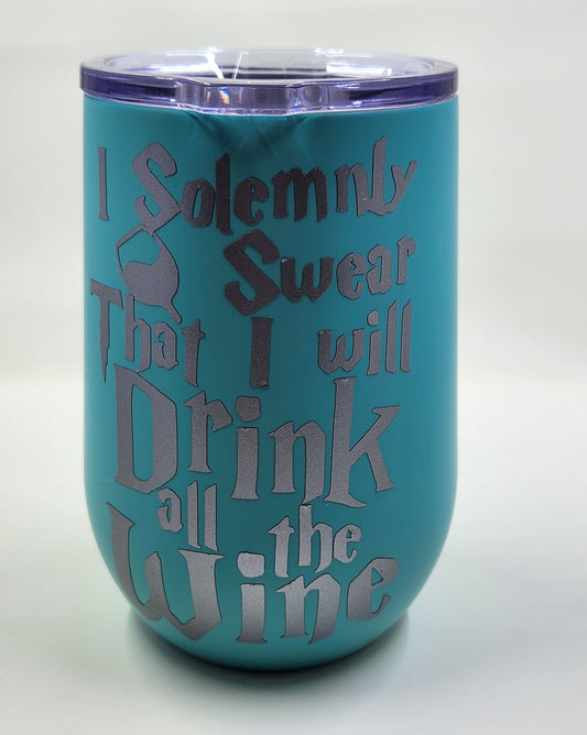 Light Blue Personalised Stainless Steel Tumbler