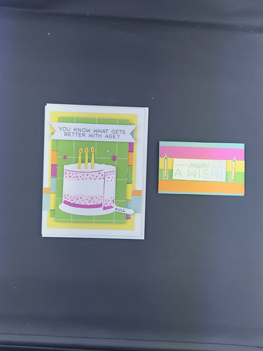 Birthday Cake Pull Card and Gift Card Holder