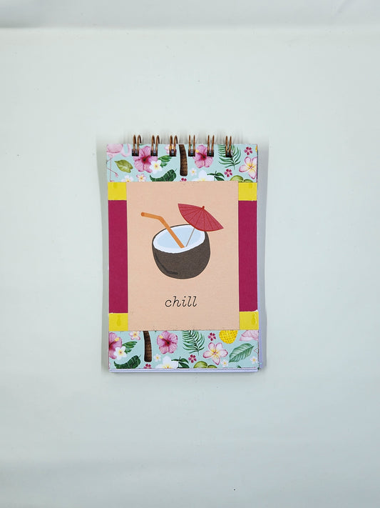 Coconut Summer Themed Handmade Notepad