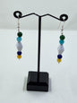 Handmade Colourful White Sterling Silver Earrings
