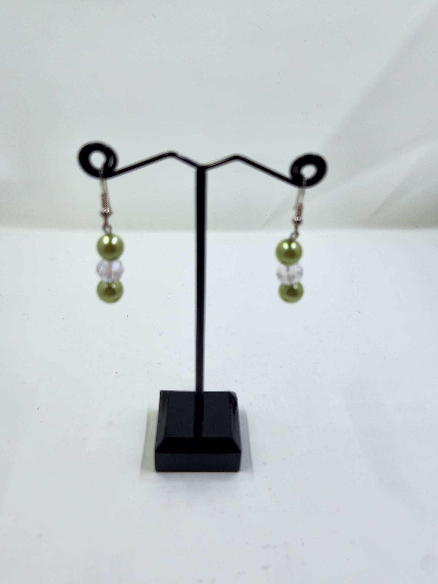 Handmade Light Green Necklace, Bracelet and Earrings Set