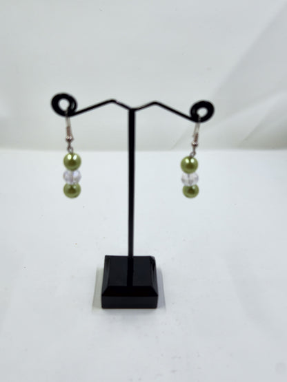 Handmade Light Green Necklace, Bracelet and Earrings Set