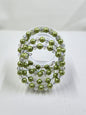 Handmade Light Green Pearl and Clear Crystal Wrap Around Bracelet