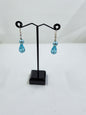 Handmade Light Blue and Sapphire Teardrop Dangle Earrings