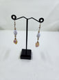 Handmade Yellow, Gold and White Dangle Earrings