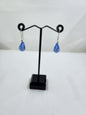 Handmade Light Sapphire Teardrop Dangle Earrings