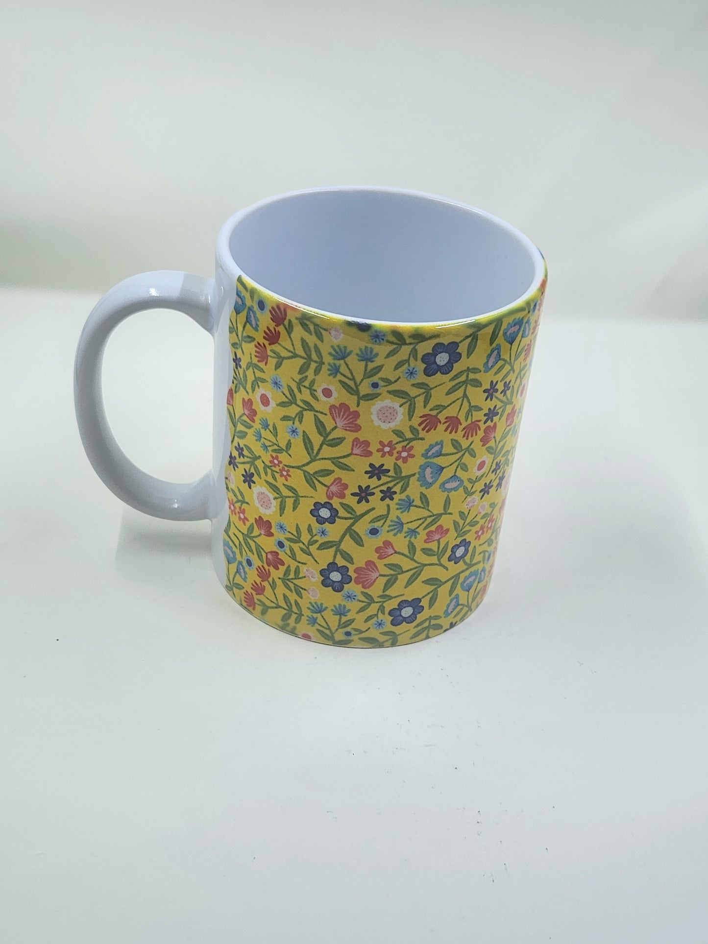 Handmade Yellow Floral Mug