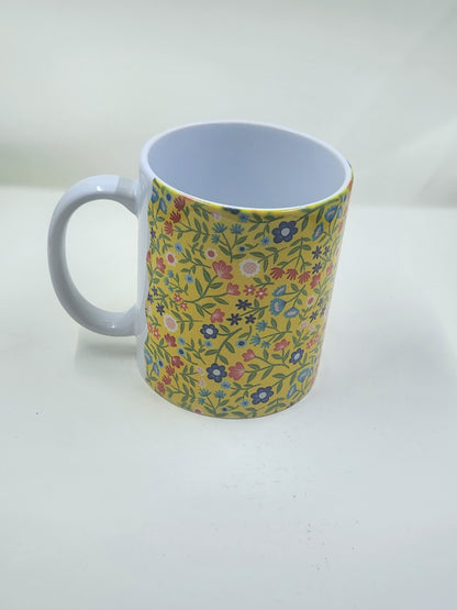 Handmade Yellow Floral Mug