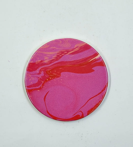 Marbled Pink Ceramic Coaster