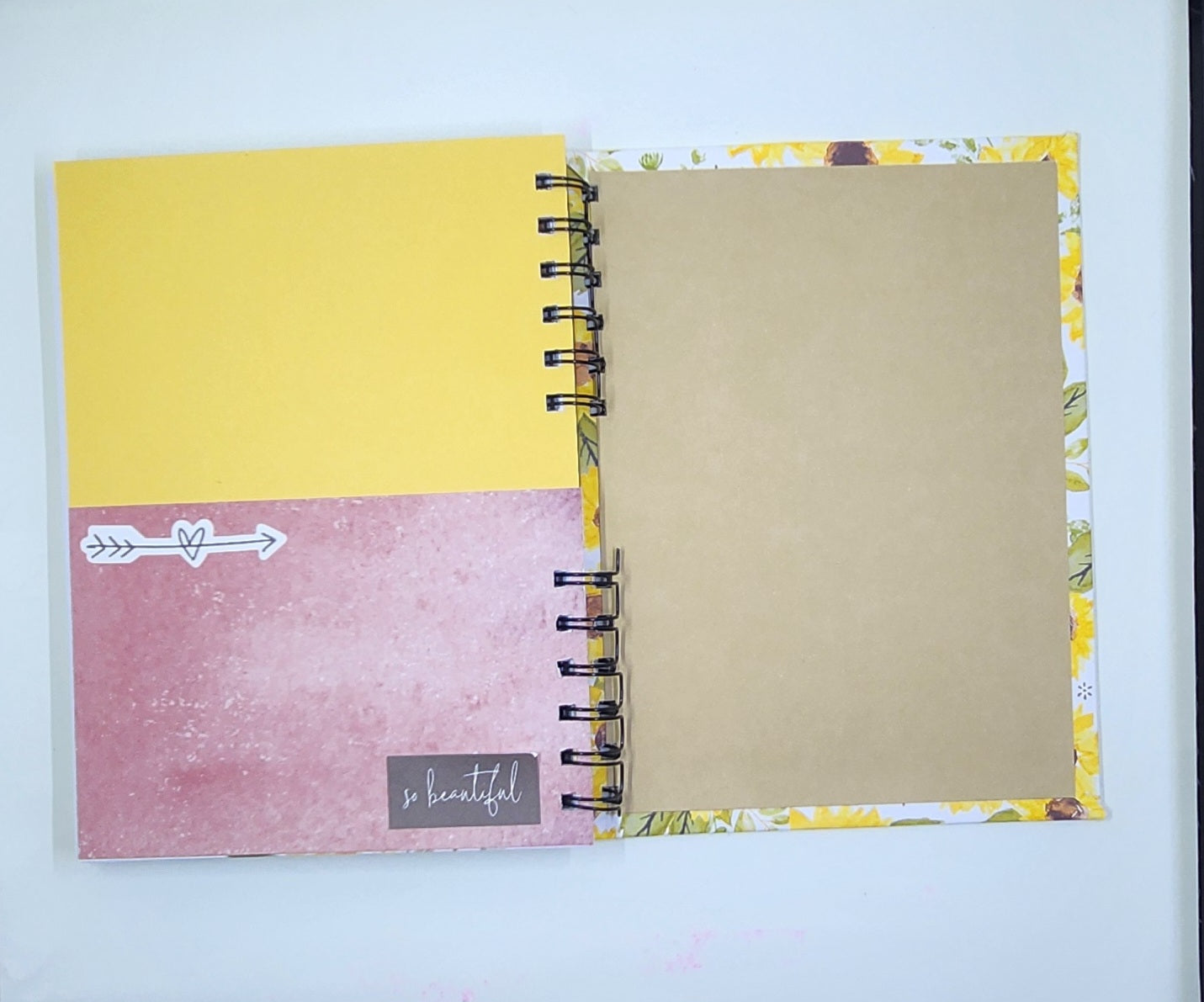 Handmade Sunflower Notebook