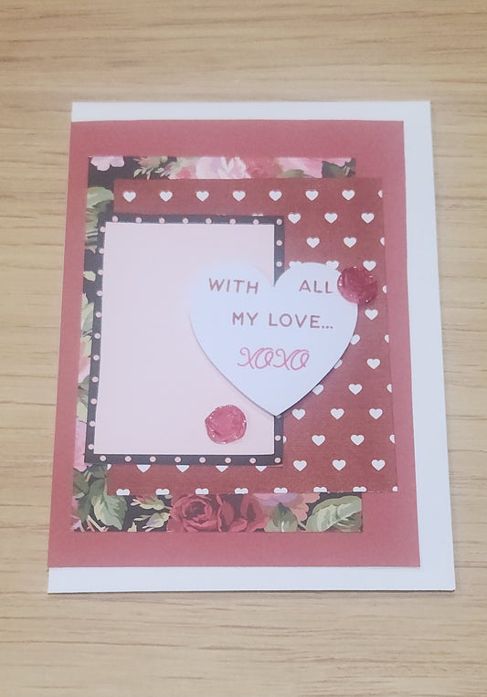 With All My Love Handmade Card