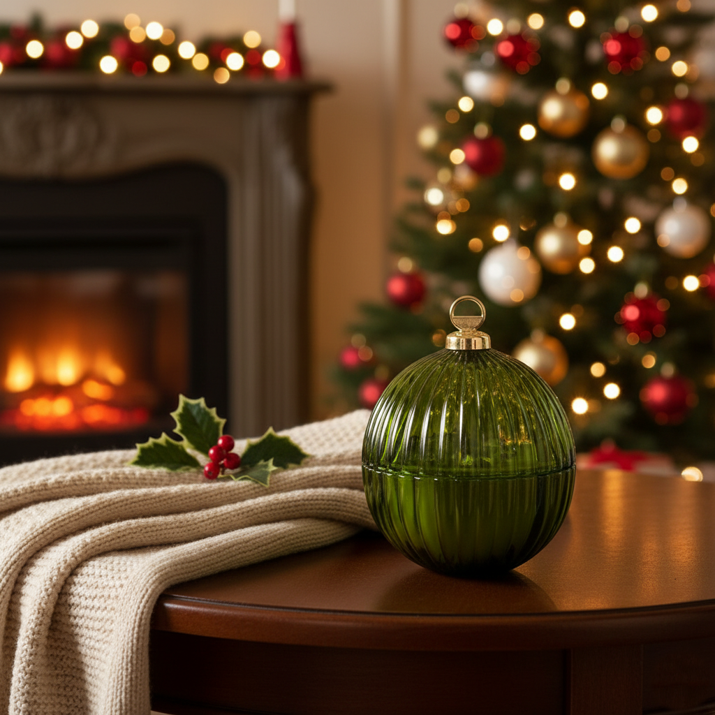 Baby Christmas Bauble Candle Jars