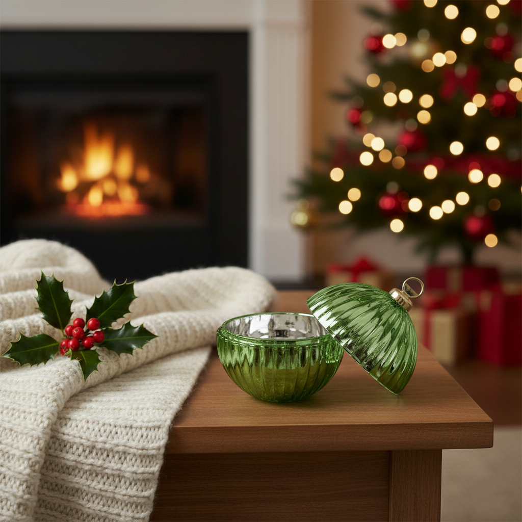 Baby Christmas Bauble Candle Jars