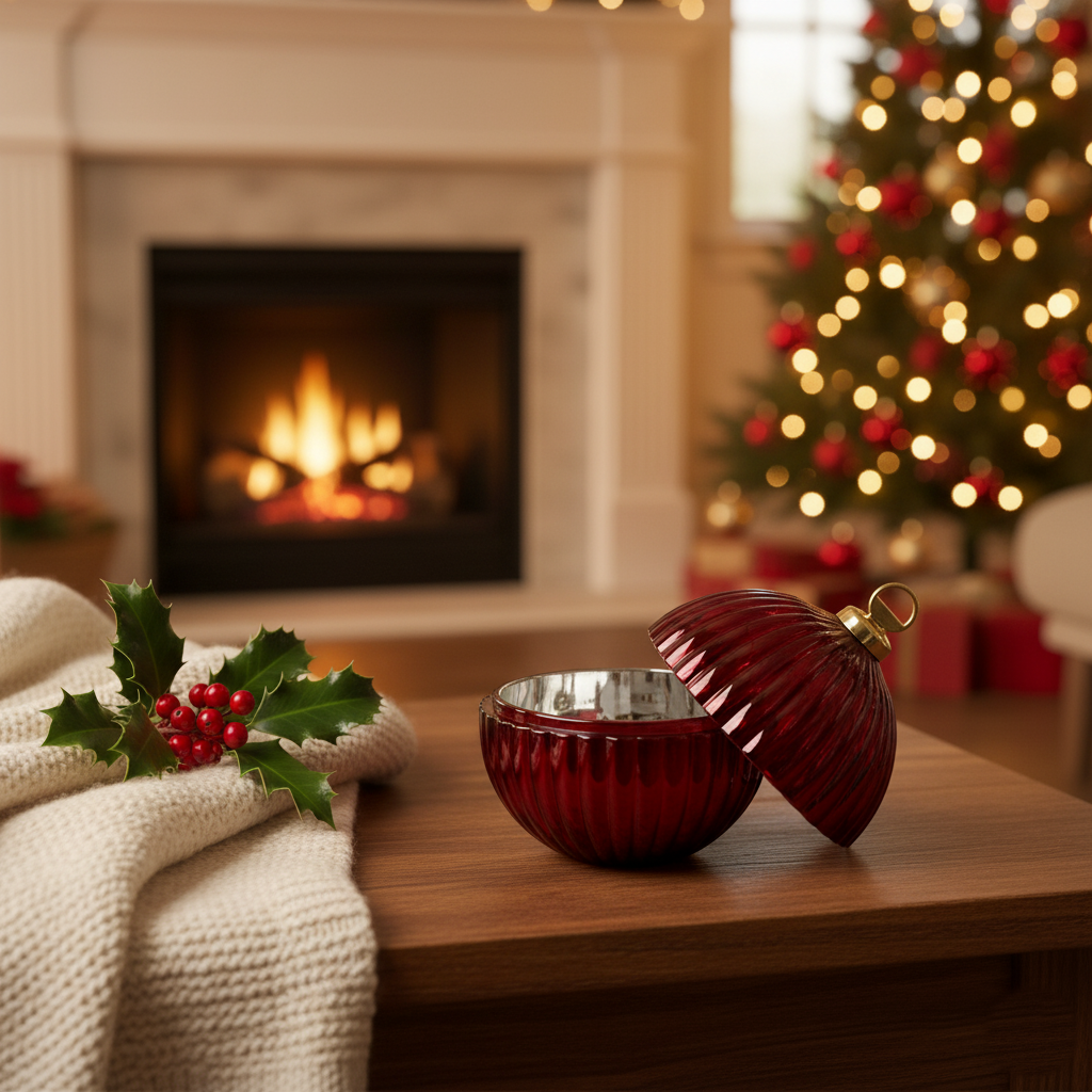 Baby Christmas Bauble Candle Jars