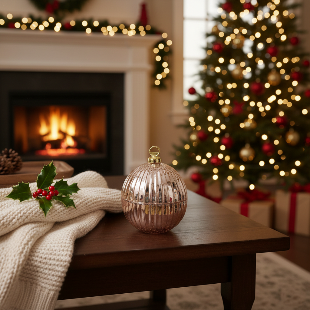 Baby Christmas Bauble Candle Jars