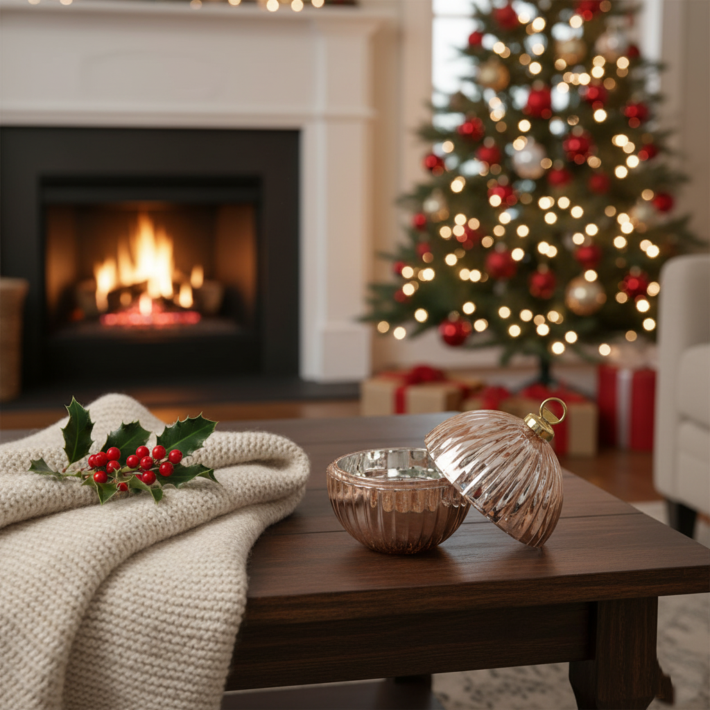 Baby Christmas Bauble Candle Jars